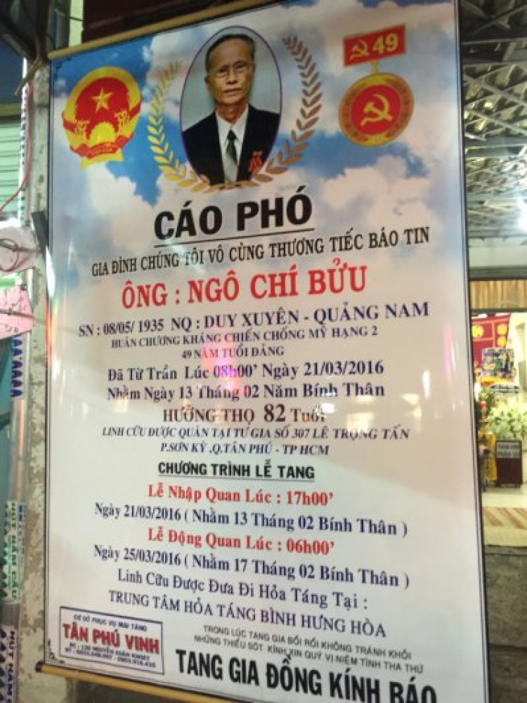 Chia buồn cùng gia đình bác cựu HT Polts