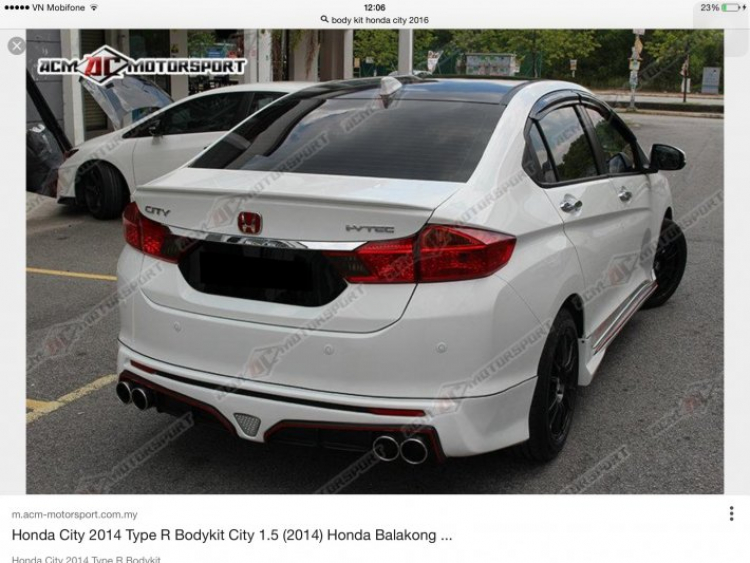 Cần tìm địa chỉ mua đuôi gió cho Honda City 2016 Cần tìm địa chỉ mua đuôi gió cho Honda City 2016