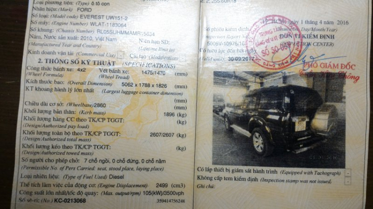Cản sau và đăng kiểm Cản sau và đăng kiểm