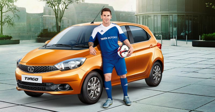 Tata chơi nổi thuê Messi quảng cáo cho xe giá rẻ