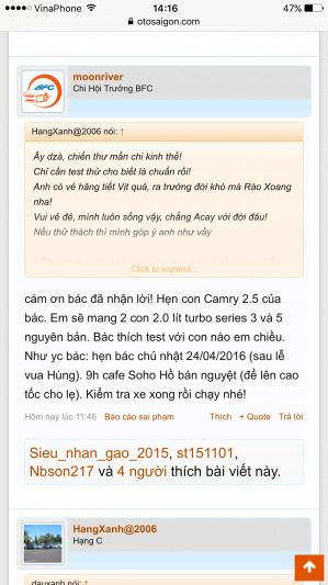 CAMRY CLUB (phần 2)- Đời xe từ 2013 .Giao lưu, chia sẻ chuyện ngoài lề đầy văn hoá!!! CAMRY CLUB (phần 2)- Đời xe từ 2013 .Giao lưu, chia sẻ chuyện ngoài lề đầy văn hoá!!!