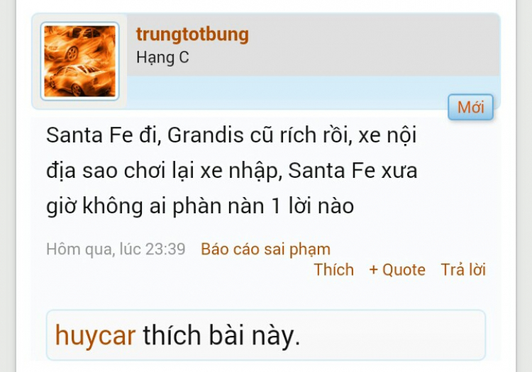 Chọn Grandis hay Santafe? Chọn Grandis hay Santafe?