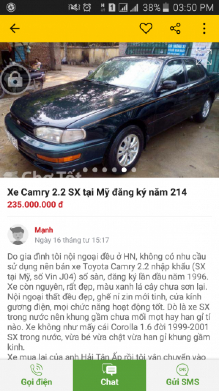 Camry: Trao đổi kinh nghiệm sửa chữa, phụ tùng Camry 8X 9X 0X (Đời 86 đến 2000)