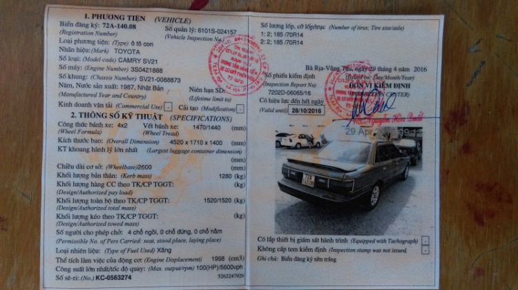 Camry: Trao đổi kinh nghiệm sửa chữa, phụ tùng Camry 8X 9X 0X (Đời 86 đến 2000) Camry: Trao đổi kinh nghiệm sửa chữa, phụ tùng Camry 8X 9X 0X (Đời 86 đến 2000)