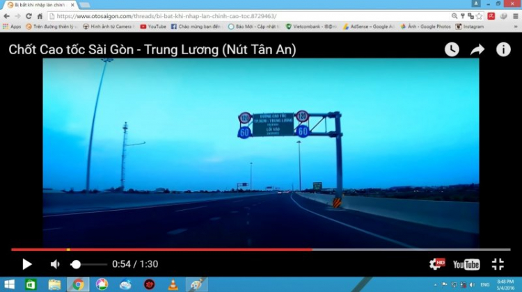 Bị bắt khi nhập làn chính cao tốc Bị bắt khi nhập làn chính cao tốc