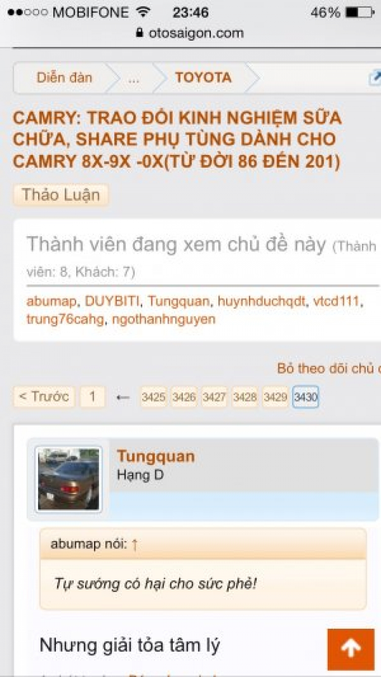 Camry: Trao đổi kinh nghiệm sửa chữa, phụ tùng Camry 8X 9X 0X (Đời 86 đến 2000)