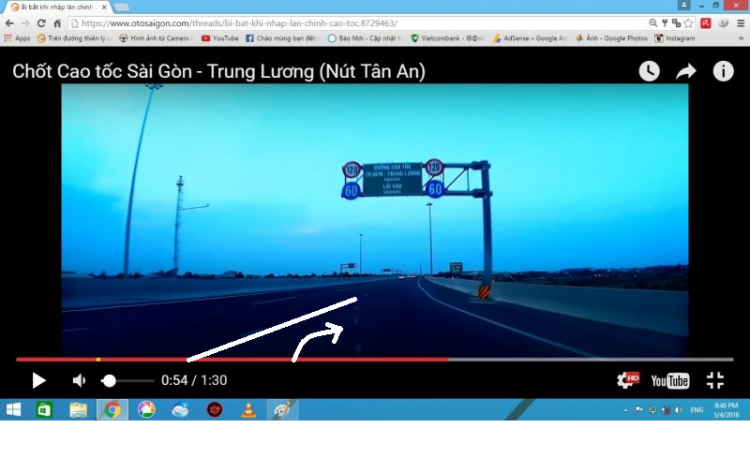 Bị bắt khi nhập làn chính cao tốc