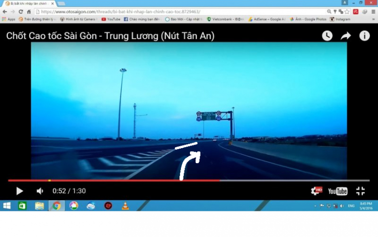 Bị bắt khi nhập làn chính cao tốc