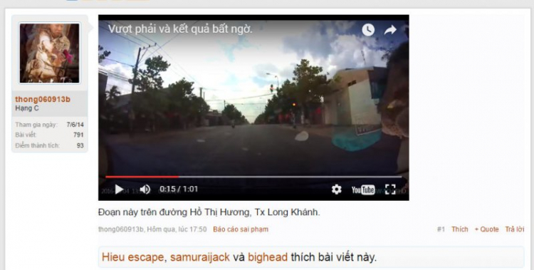 Vượt phải và sự bất ngờ.