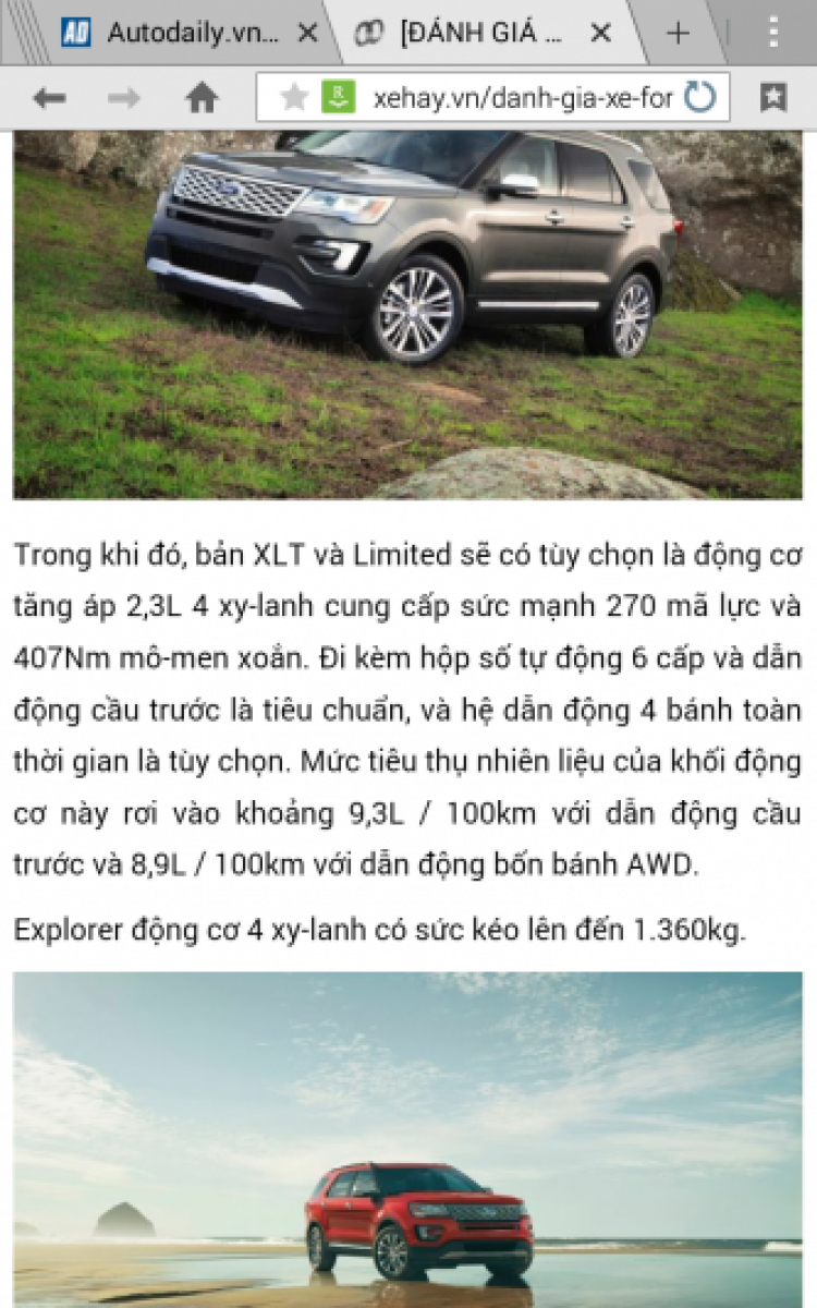 Ford Explorer Limited 2016 đầu tiên tại Việt Nam