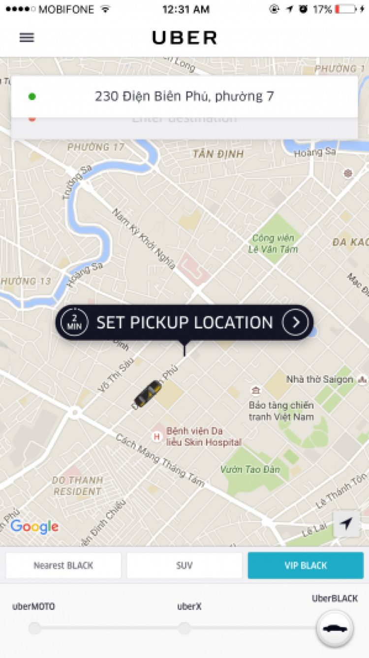 Hướng dẫn sử dụng taxi Uber từ A->Z