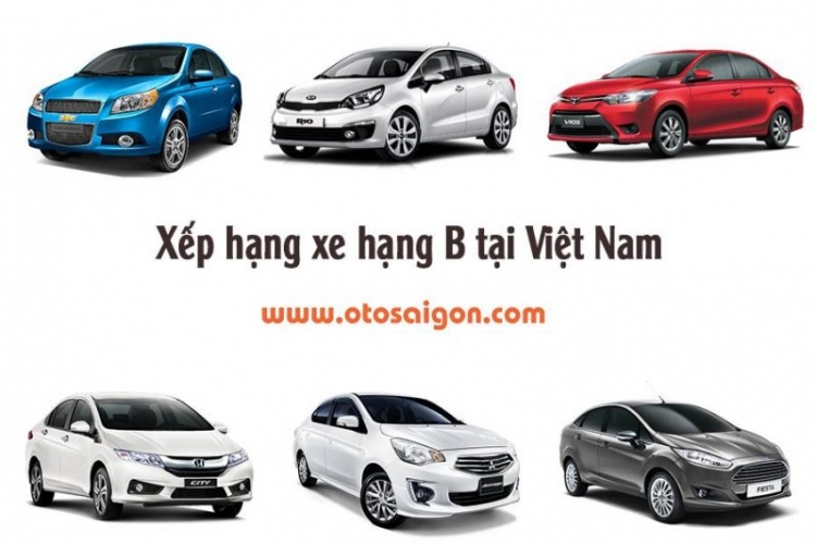 Xếp hạng xe hạng B trong tháng 04/2016 tại Việt Nam