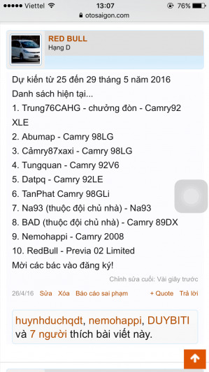 Camry: Trao đổi kinh nghiệm sửa chữa, phụ tùng Camry 8X 9X 0X (Đời 86 đến 2000)