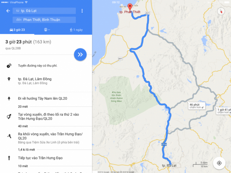 Đường từ Đà Lạt về Phan Thiết
