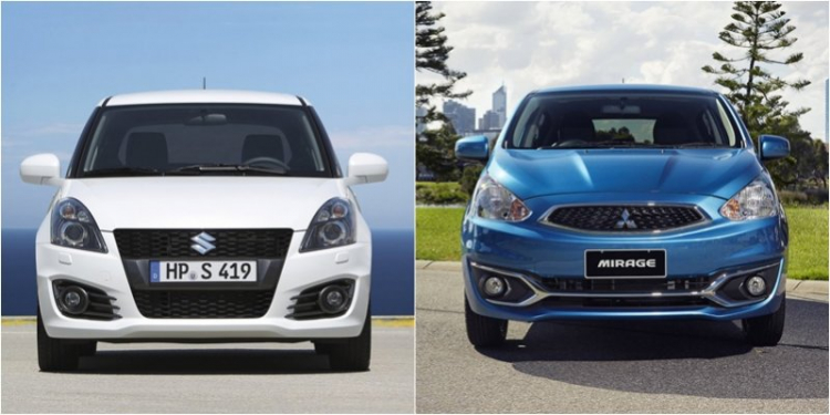 Tư vấn Suzuki  Swift và Mitsubishi Mirage