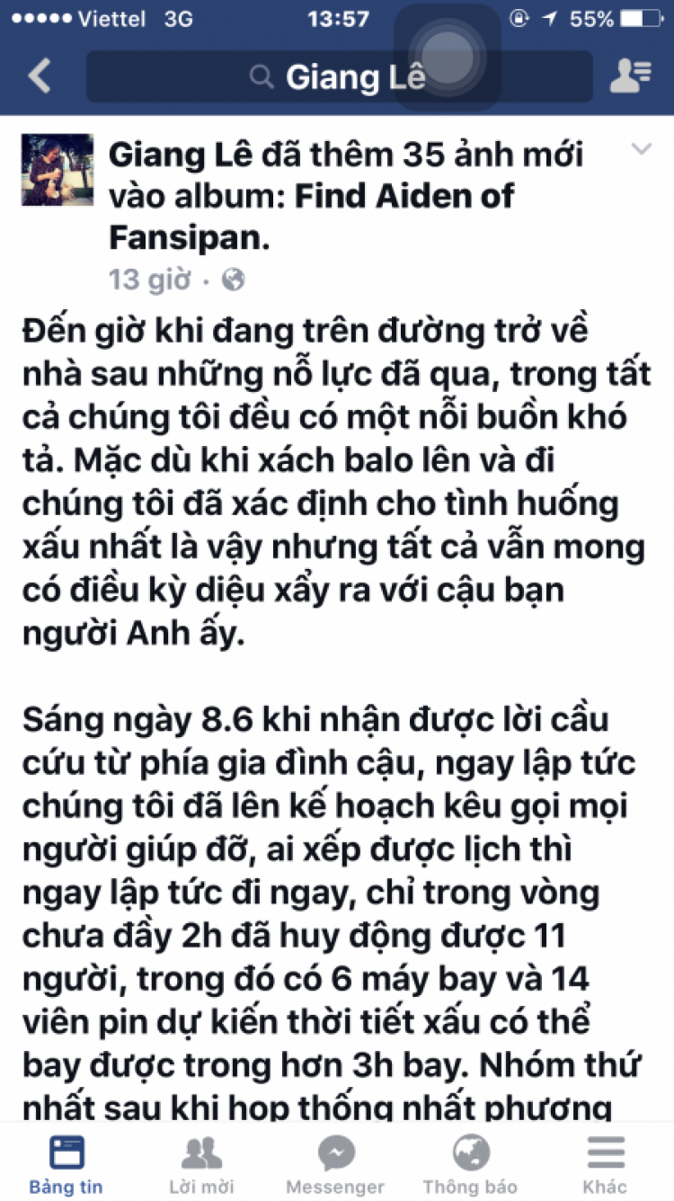 Anh Aiden đã nằm lại trên Fansipan