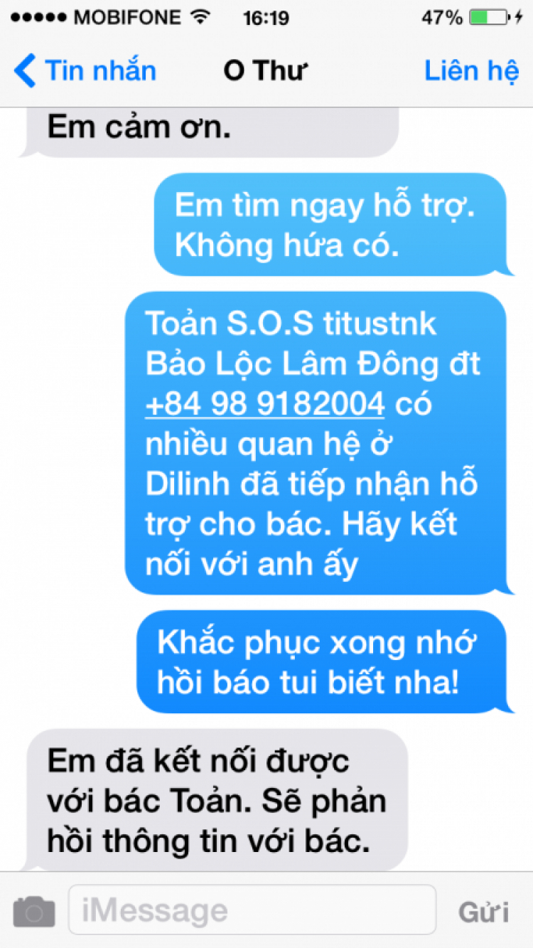 Kinh nghiệm phối hợp với S.O.S giải quyết sự cố trên đường thiên lý.