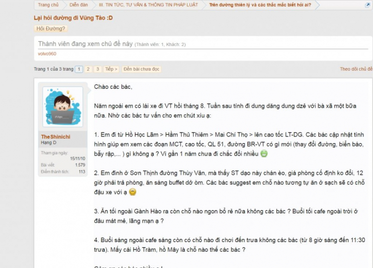 Lại hỏi đường đi Vũng Tào :D