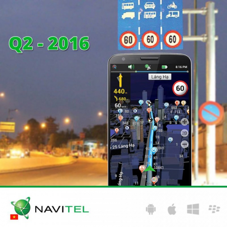 NAVITEL đã cập nhật bản đồ Q2/2016