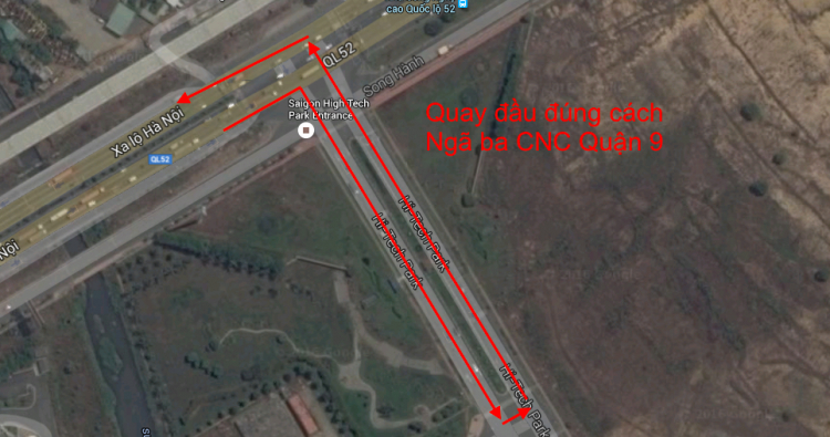 Cẩn thận ngã 3 khu công nghệ cao Q9