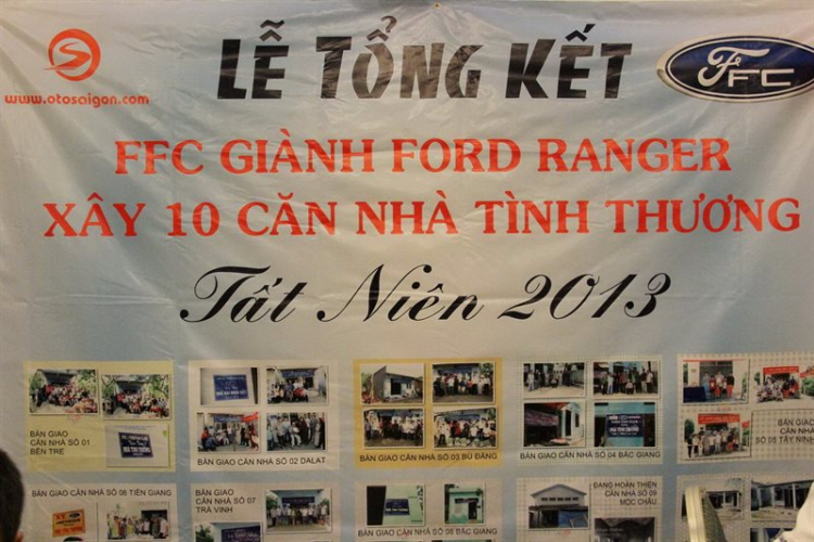 Lễ TỔNGKẾT ctrình “FFC-Giành FordRanger- xây 10 căn nhà tình thương”- Kết hợp tấtniên 2013