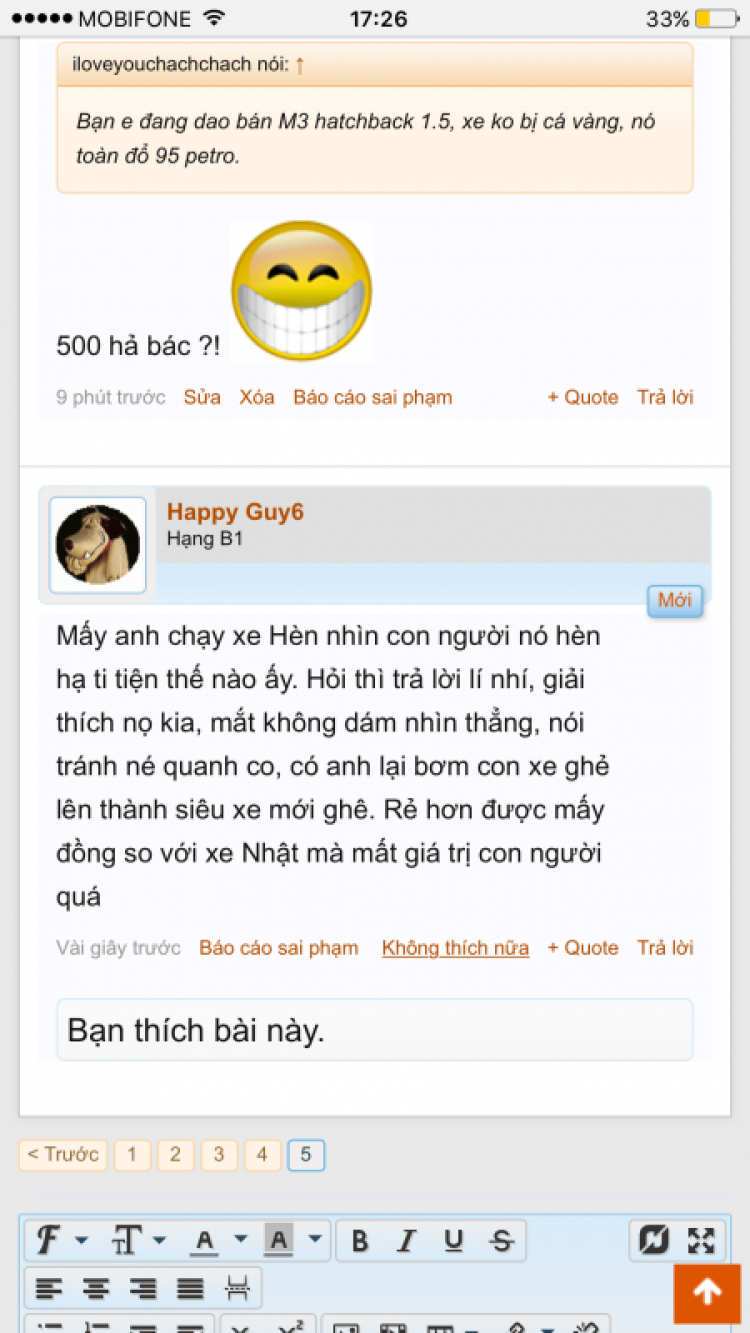 Mấy Anh nghĩ sao ?!