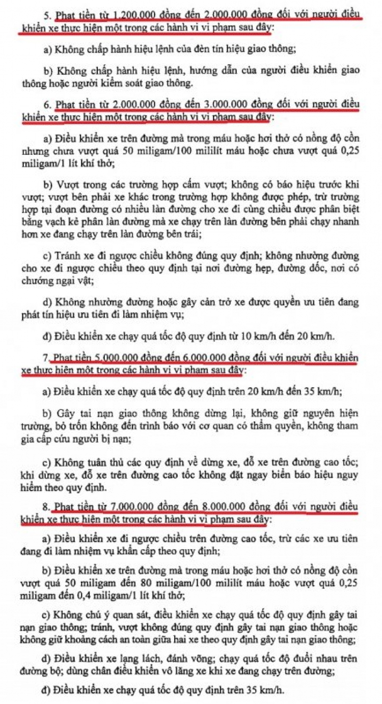 NĐ 46/2016 về QĐ XỬ PHẠT VI PHẠM HÀNH CHÍNH GTDB CÓ HIỆU LỰC TỪ 1/8
