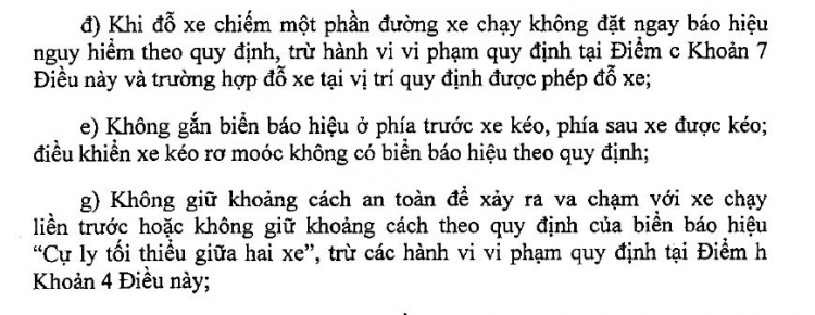 Lưu ý điểm đ và g, Khoản 1 Điều 5 nghị định 46