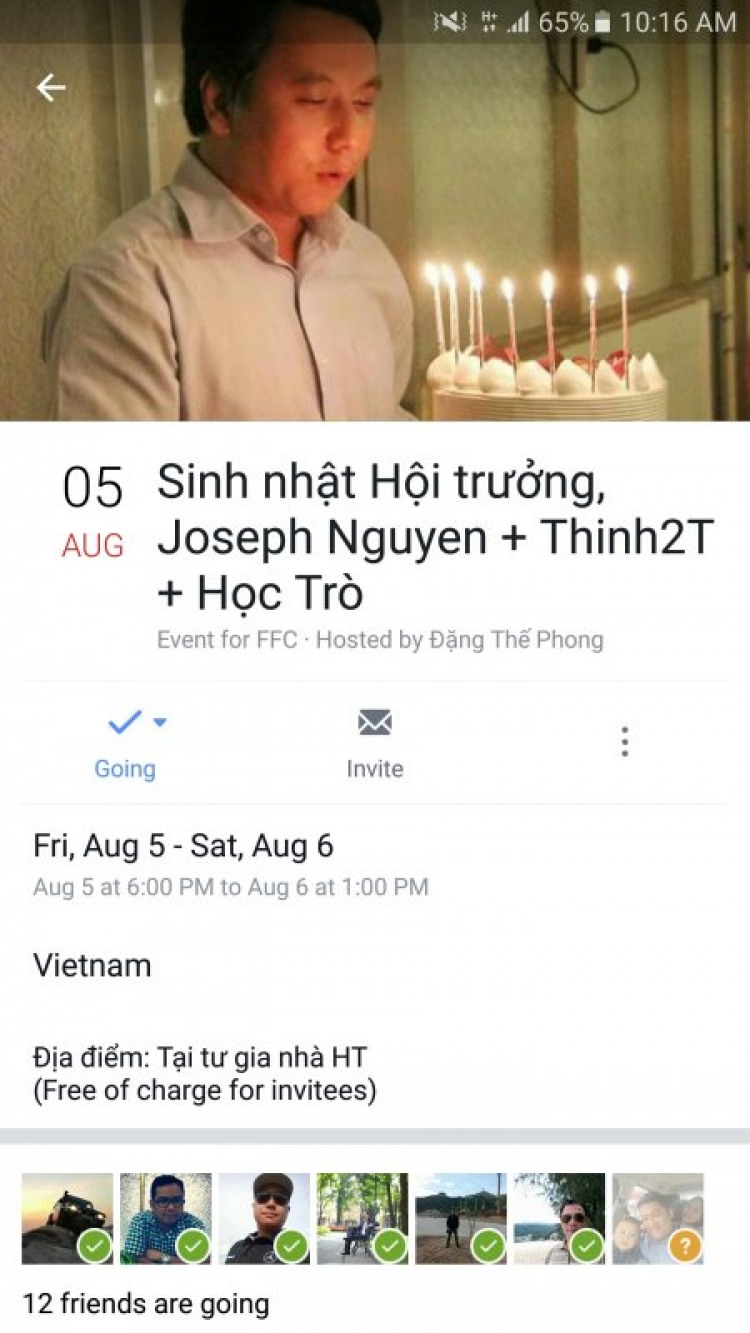 Off chai định kỳ tối thứ 6 hàng tuần của FFC