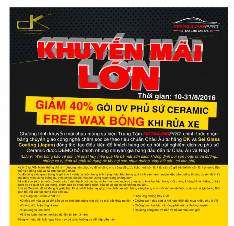 THÂN MỜI ANH EM THÀNH VIÊN HỘI GRANDIS ĐẾN DỰ KHAI TRƯƠNG CAR SPA DETAILINGPRO TẠI AN PHÚ Q2