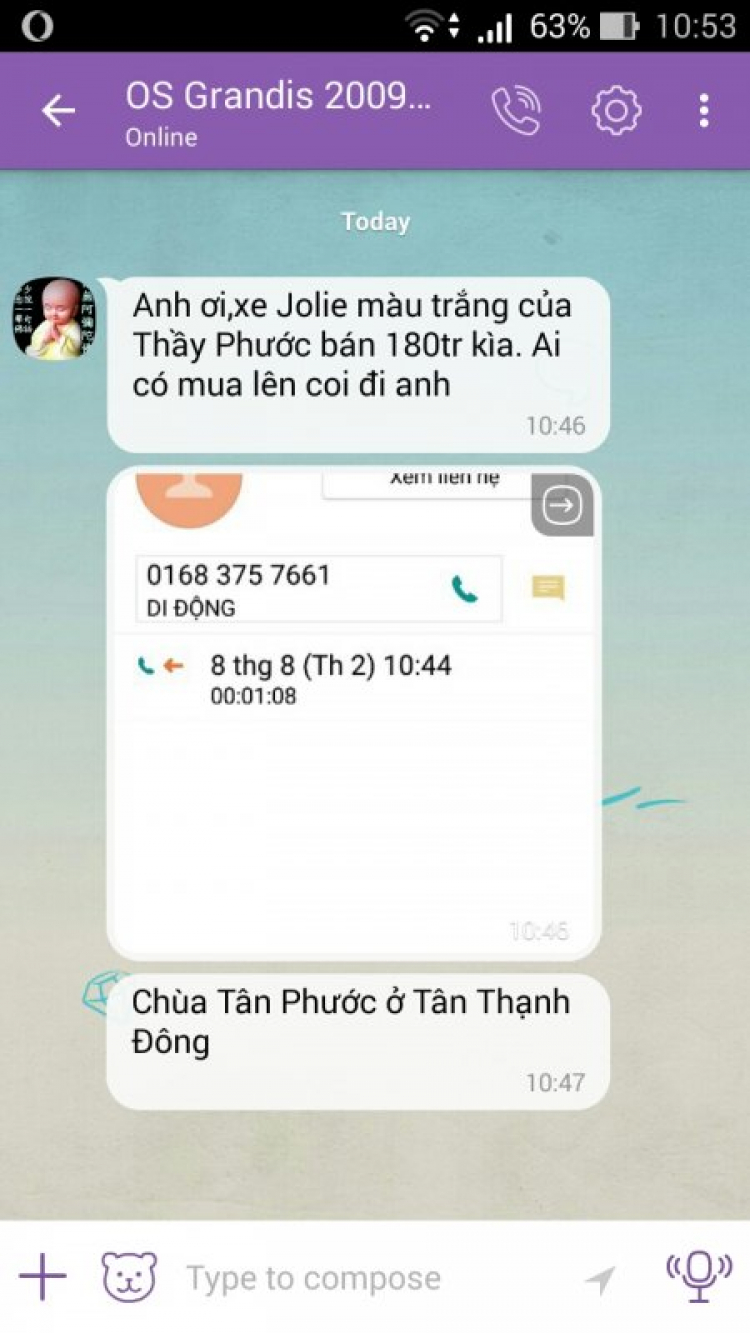 Jolie - Chiếc xe thân thiện