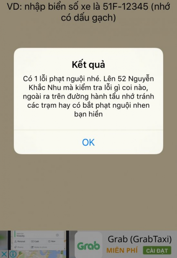 Hỏi web kiểm tra lỗi phạt nguội