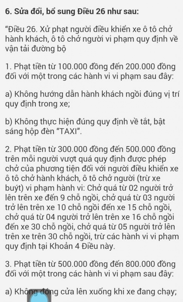 Về việc xe ô tô con chở hàng