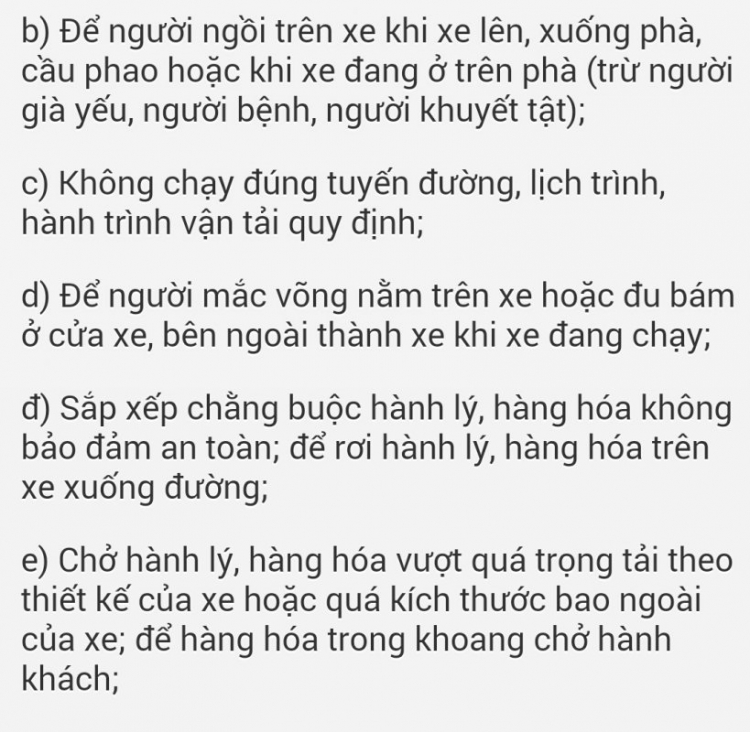 Về việc xe ô tô con chở hàng