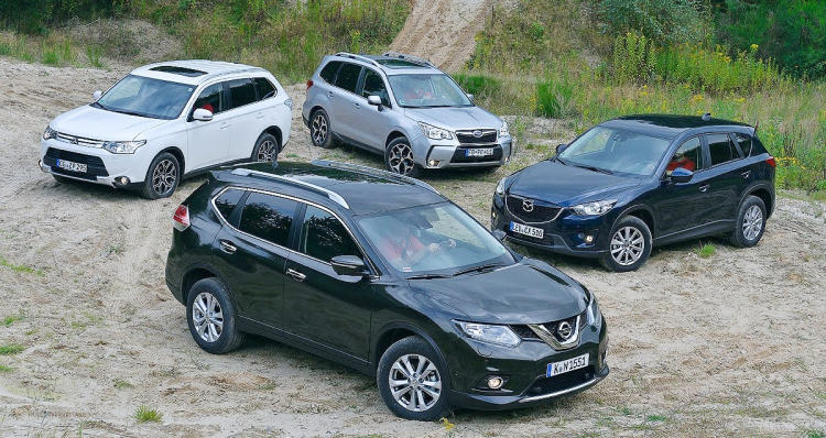Mazda CX5 AWD, Nissan X-Trail 2.5 và Subaru Forester 2.0 Non Turbo, em nên chọn ai?