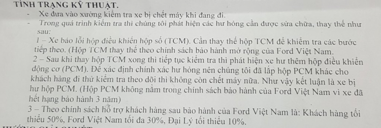 Các cao thủ kỹ thuật của Ford cho hỏi nguyên nhân gì xe Ford die cả TCM và PCM