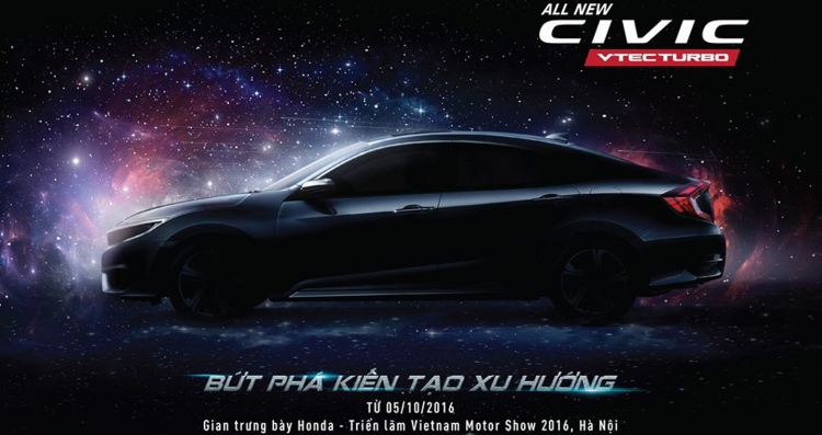 Honda Civic 2016 đã có ngày ra mắt tại Việt Nam