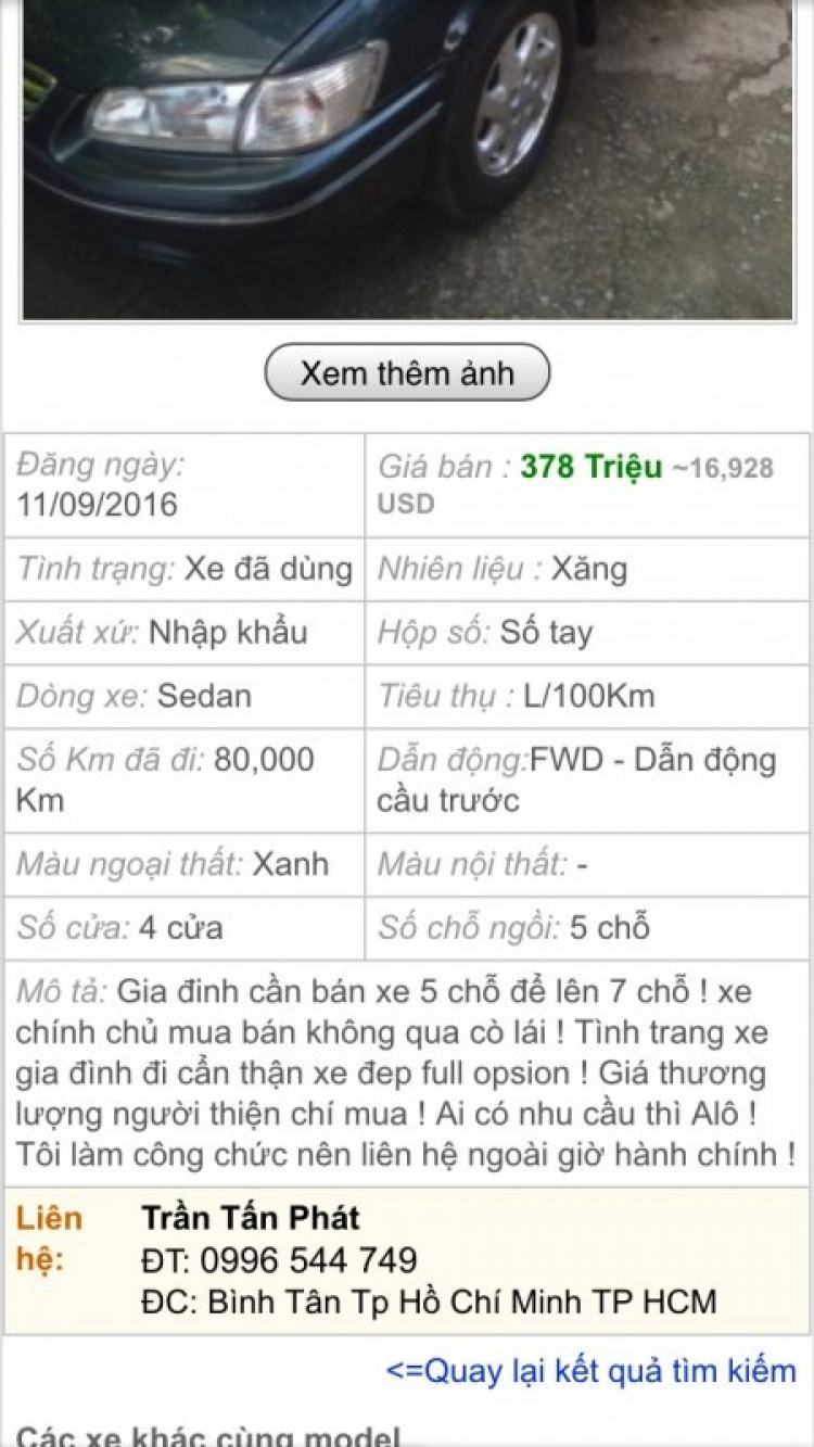 Camry: Trao đổi kinh nghiệm sửa chữa, phụ tùng Camry 8X 9X 0X (Đời 86 đến 2000) Camry: Trao đổi kinh nghiệm sửa chữa, phụ tùng Camry 8X 9X 0X (Đời 86 đến 2000)