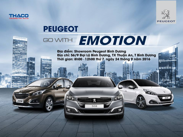 TRẢI NGHIỆM PEUGEOT TẠI BÌNH DƯƠNG - GO WITH EMOTION (24/09)