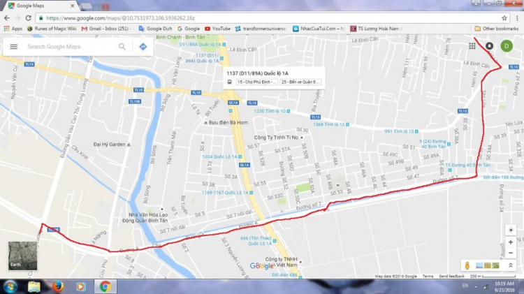 Đường lên CT Trung Lương từ Lũy Bán Bích