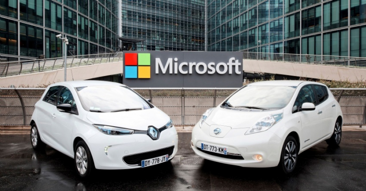 Renault-Nissan hợp tác Microsoft phát triển công nghệ kết nối