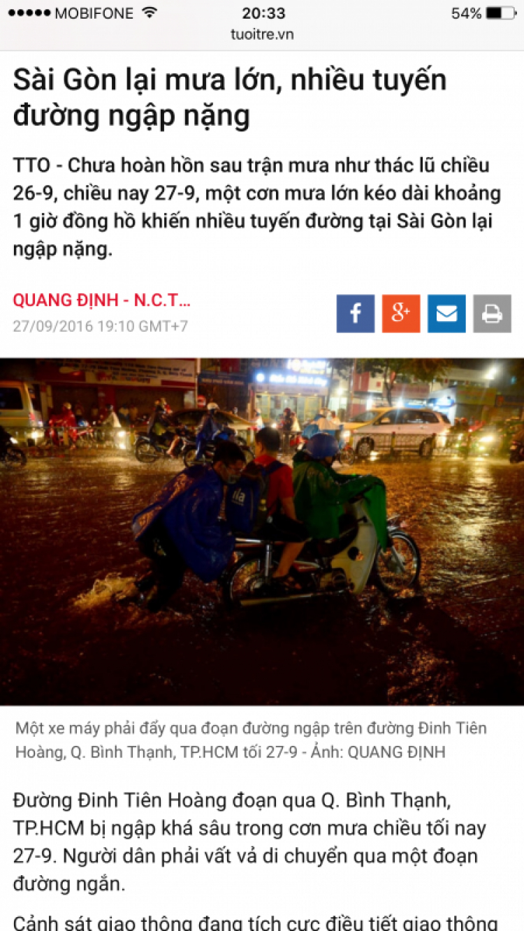 Mưa lớn, nước ngập và trách nhiệm dự báo thời tiết???