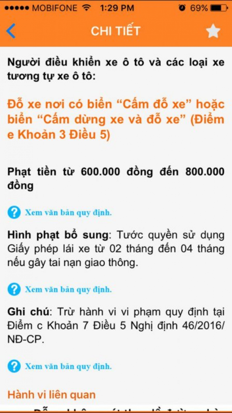 Phạt đỗ xe tại nơi có biển cấm đỗ ở đường (D2 Bình Thạnh)