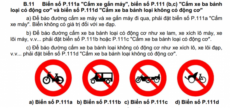 Biển cấm xe gắn máy và cấm xe moto