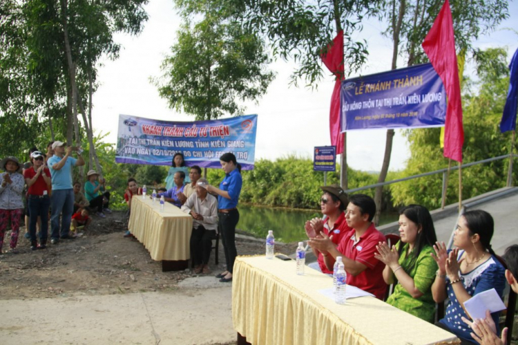 Hình ảnh lễ khánh thành cầu từ thiện của FFC tại Kiên Lương