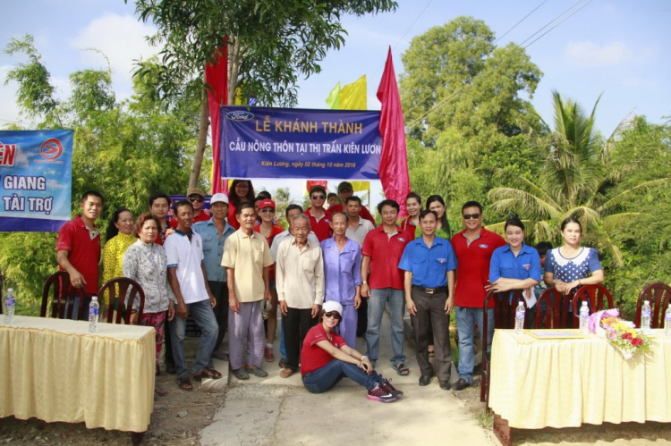 Hình ảnh lễ khánh thành cầu từ thiện của FFC tại Kiên Lương