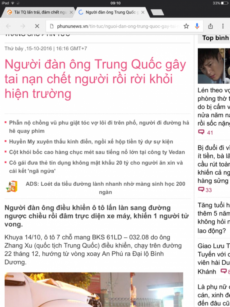 Tài TQ lấn trái, đâm chết người rồi...bỏ trốn!