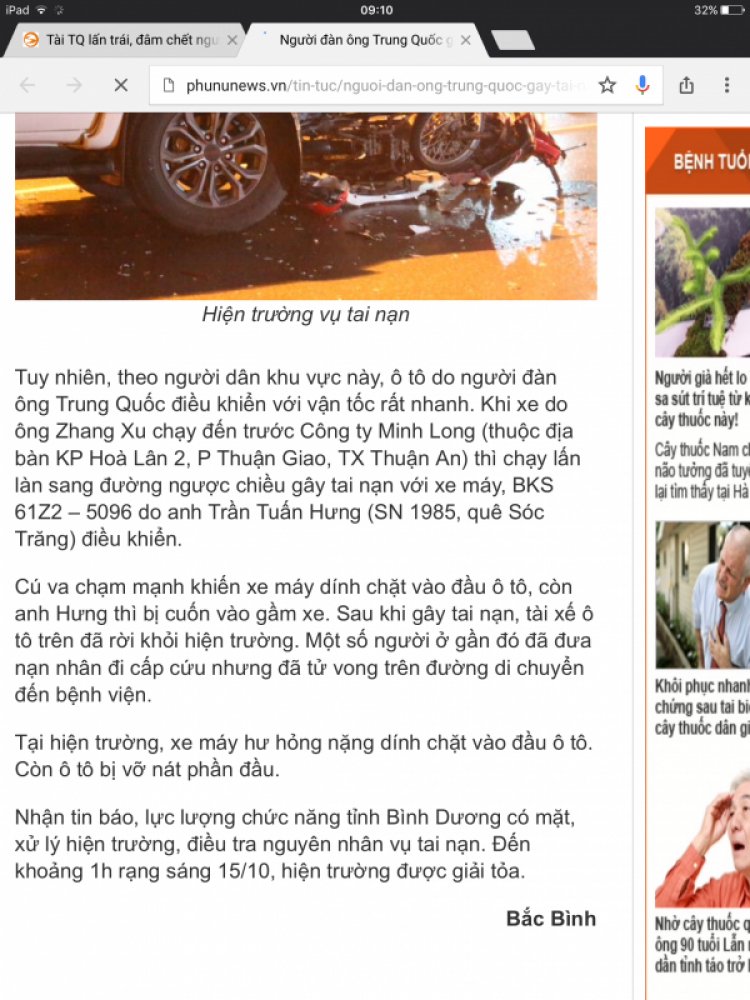 Tài TQ lấn trái, đâm chết người rồi...bỏ trốn!