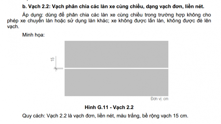 Quy định mới về đè vạch liền