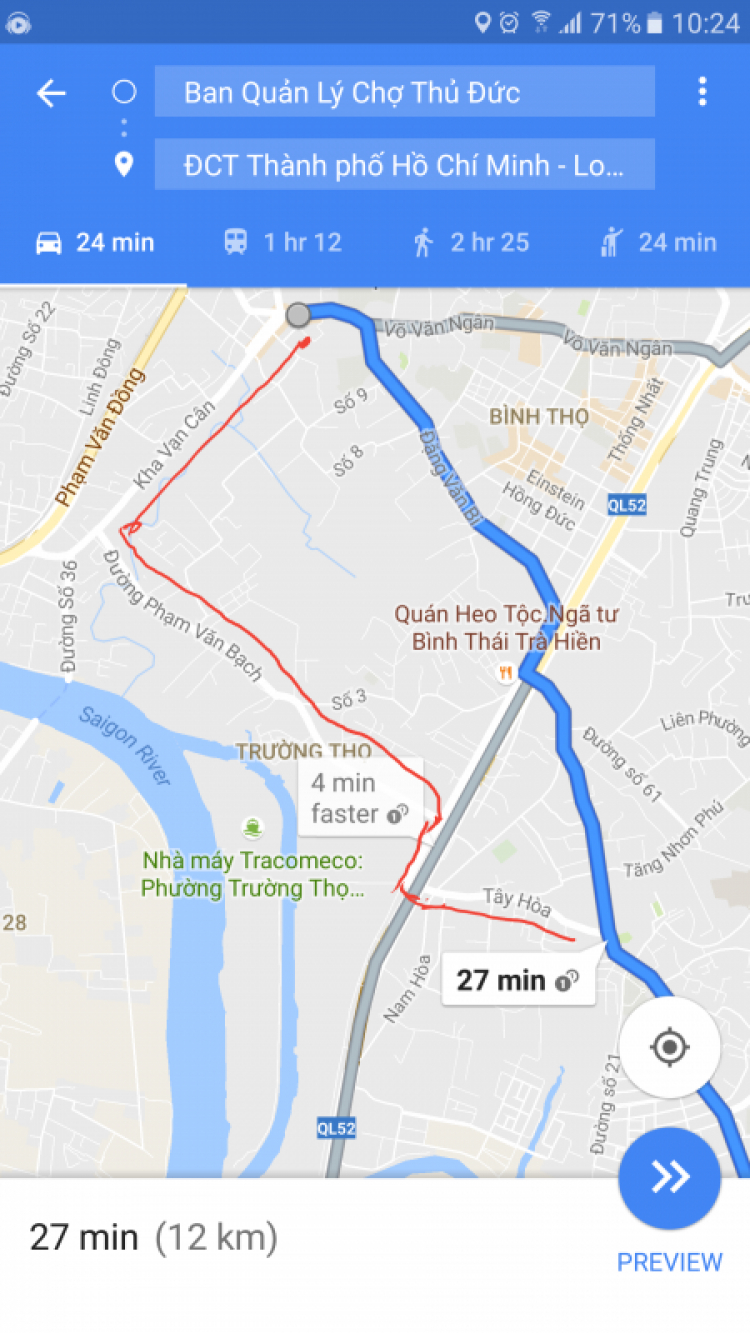 Từ Đỗ xuân Hợp ra ngã tư Bình Thái Từ Đỗ xuân Hợp ra ngã tư Bình Thái